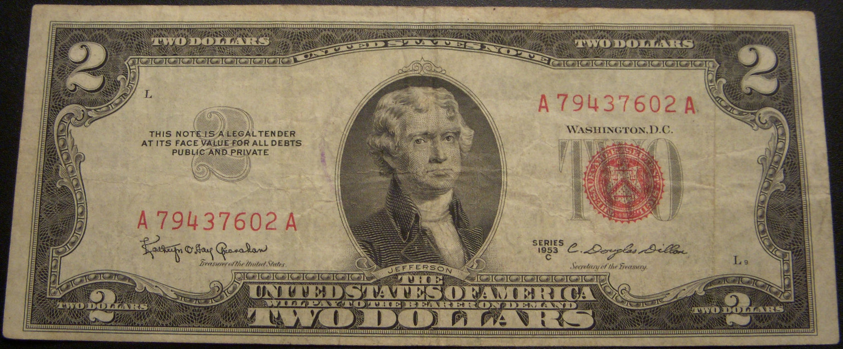 1953C $2 United States Note - FR# 1512