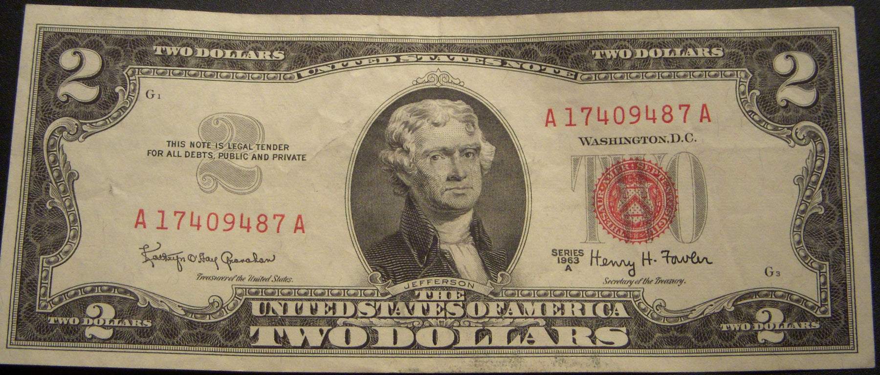 1963A $2 United States Note - FR# 1514