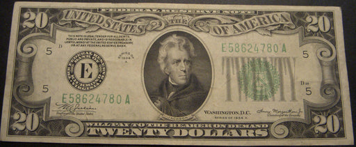 1934A (E) $20 Federal Reserve Note - FR# 2055E