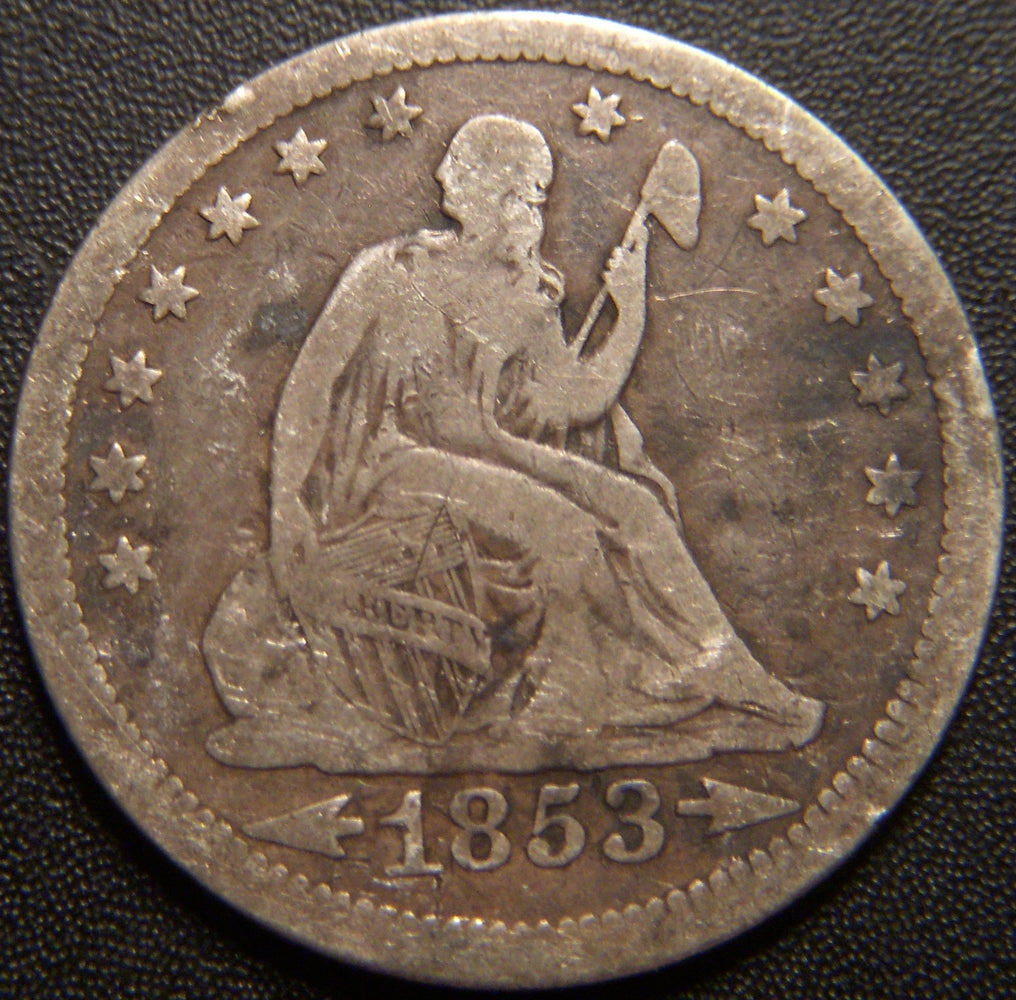 1853 Seated Quarter - Very Good
