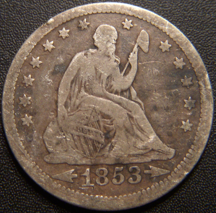 1853 Seated Quarter - Very Good