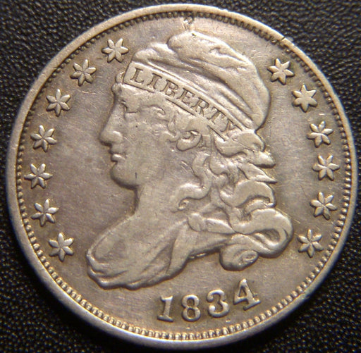 1834 Bust Dime - Large 4 Very Fine