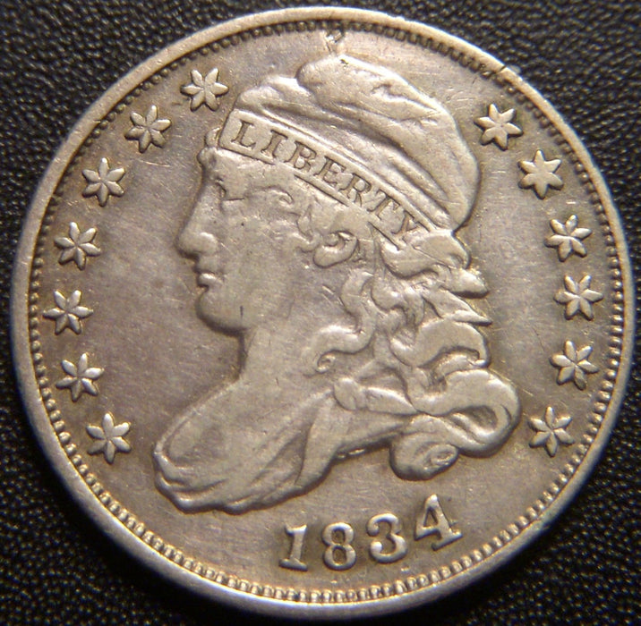 1834 Bust Dime - Large 4 Very Fine