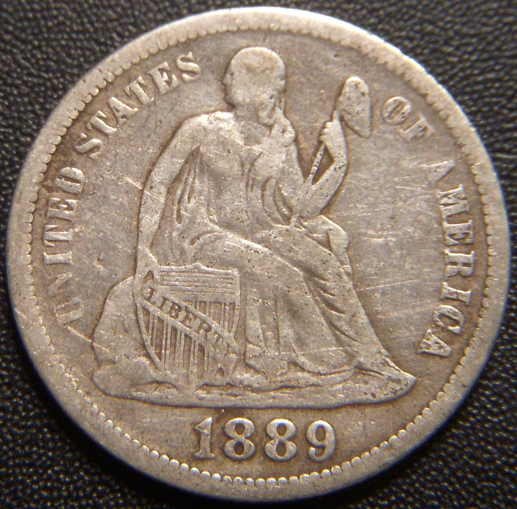1889 Seated Dime - Very Fine