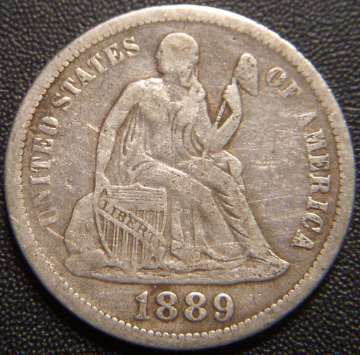 1889 Seated Dime - Very Fine