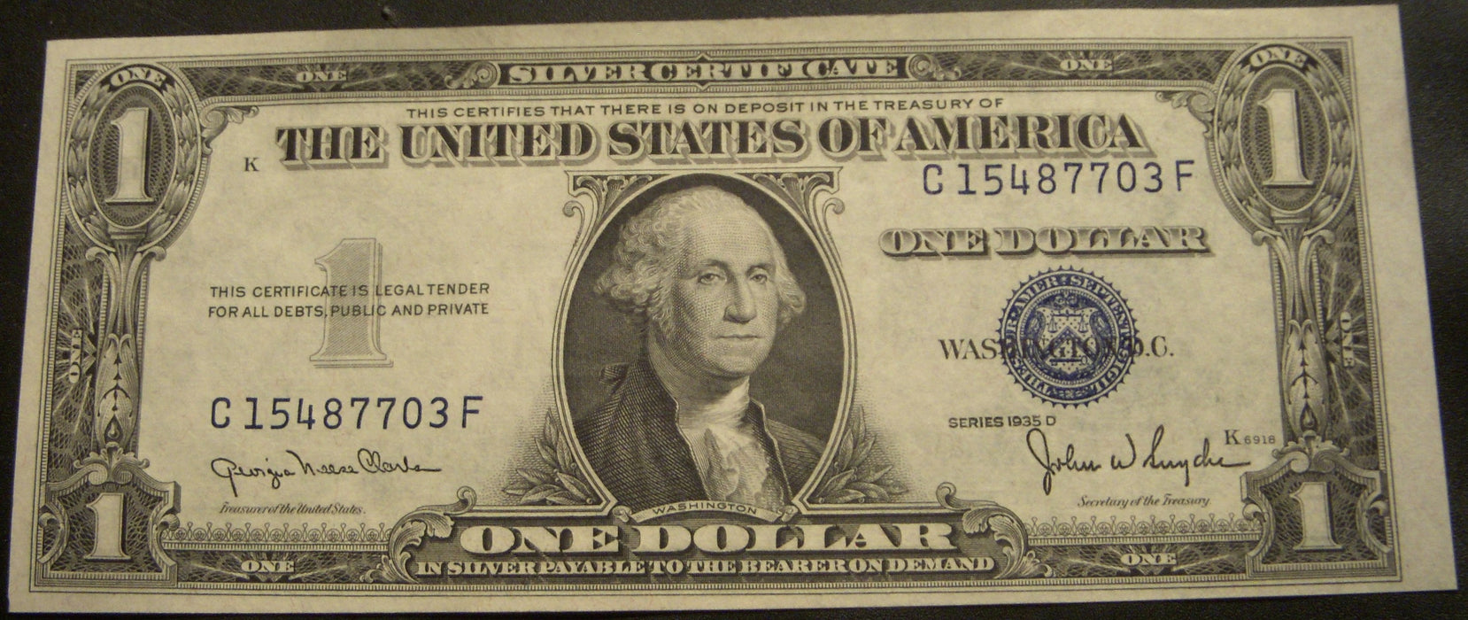 1935D $1 Silver Certificate - FR# 1613N