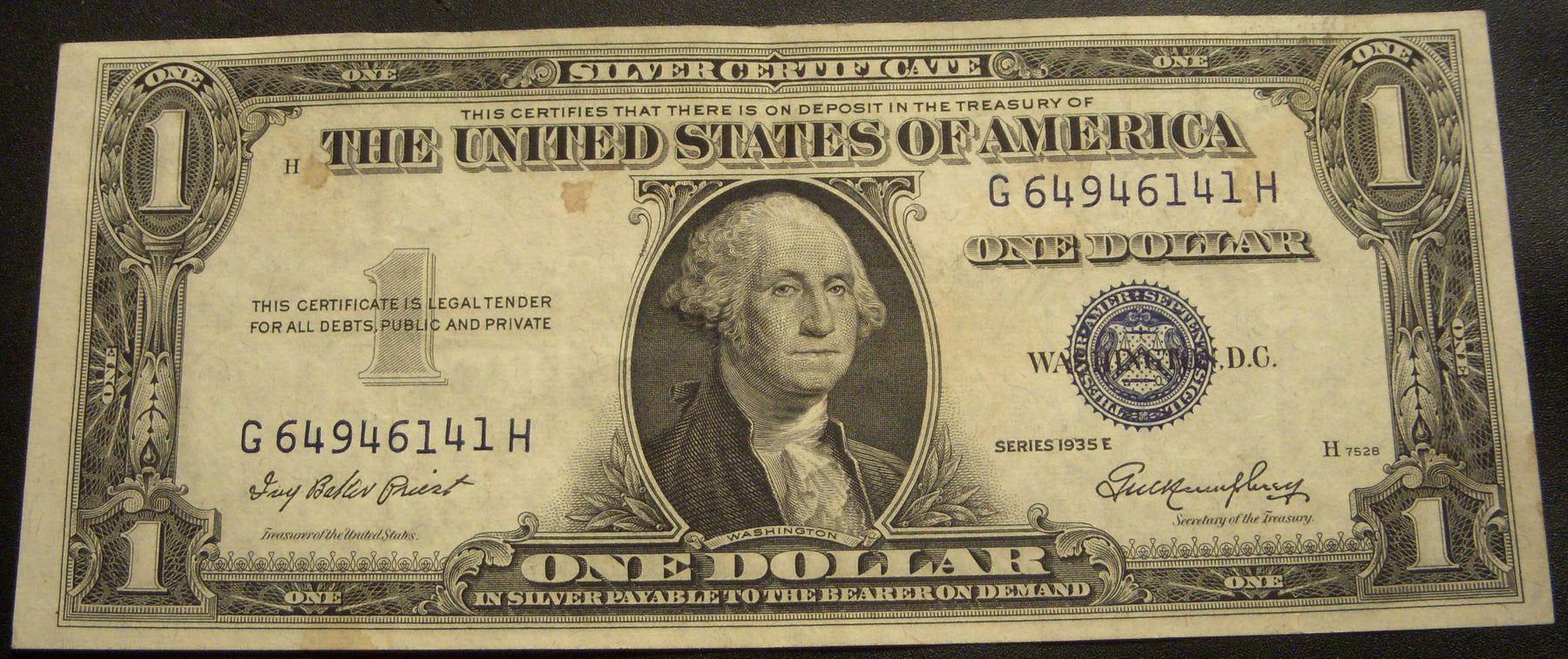 1935E $1 Silver Certificate - FR# 1614