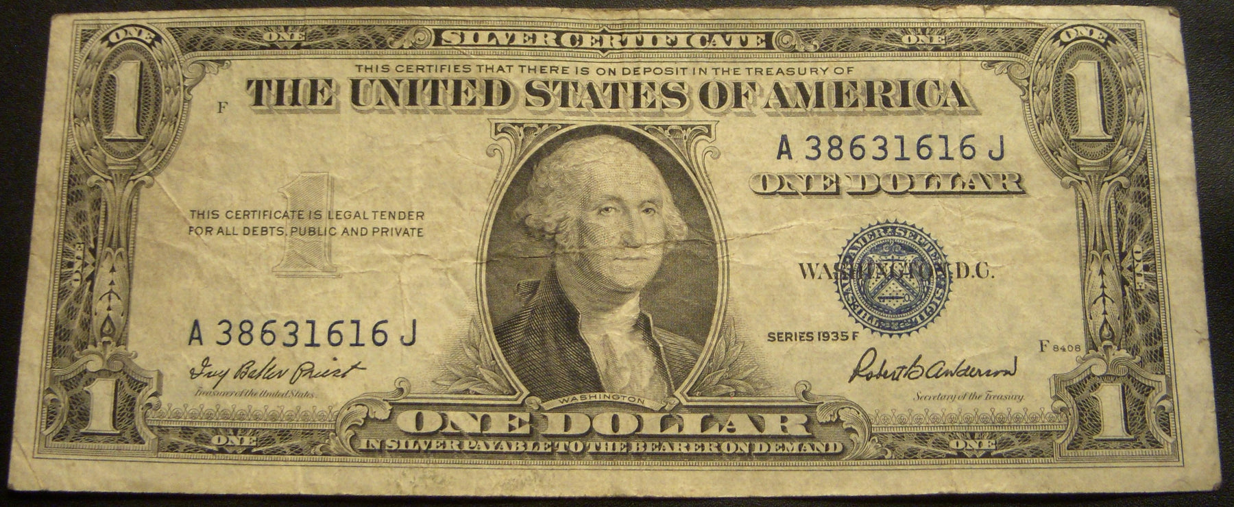 1935F $1 Silver Certificate - FR# 1615