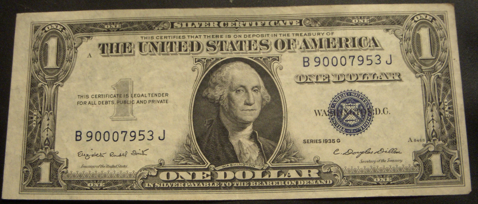 1935G $1 Silver Certificate - FR# 1616