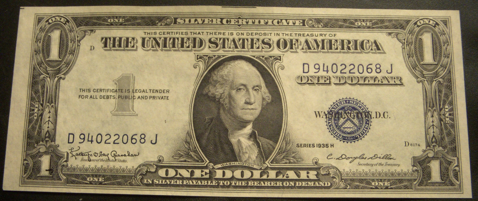 1935H $1 Silver Certificate - FR# 1618