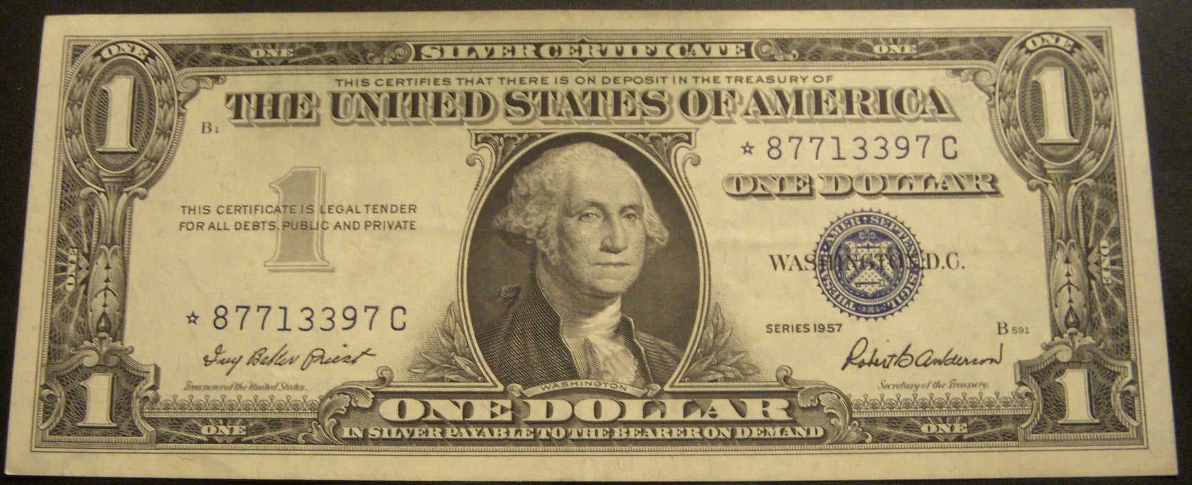 1957 $1 Silver Certificate - FR# 1619* STAR Note