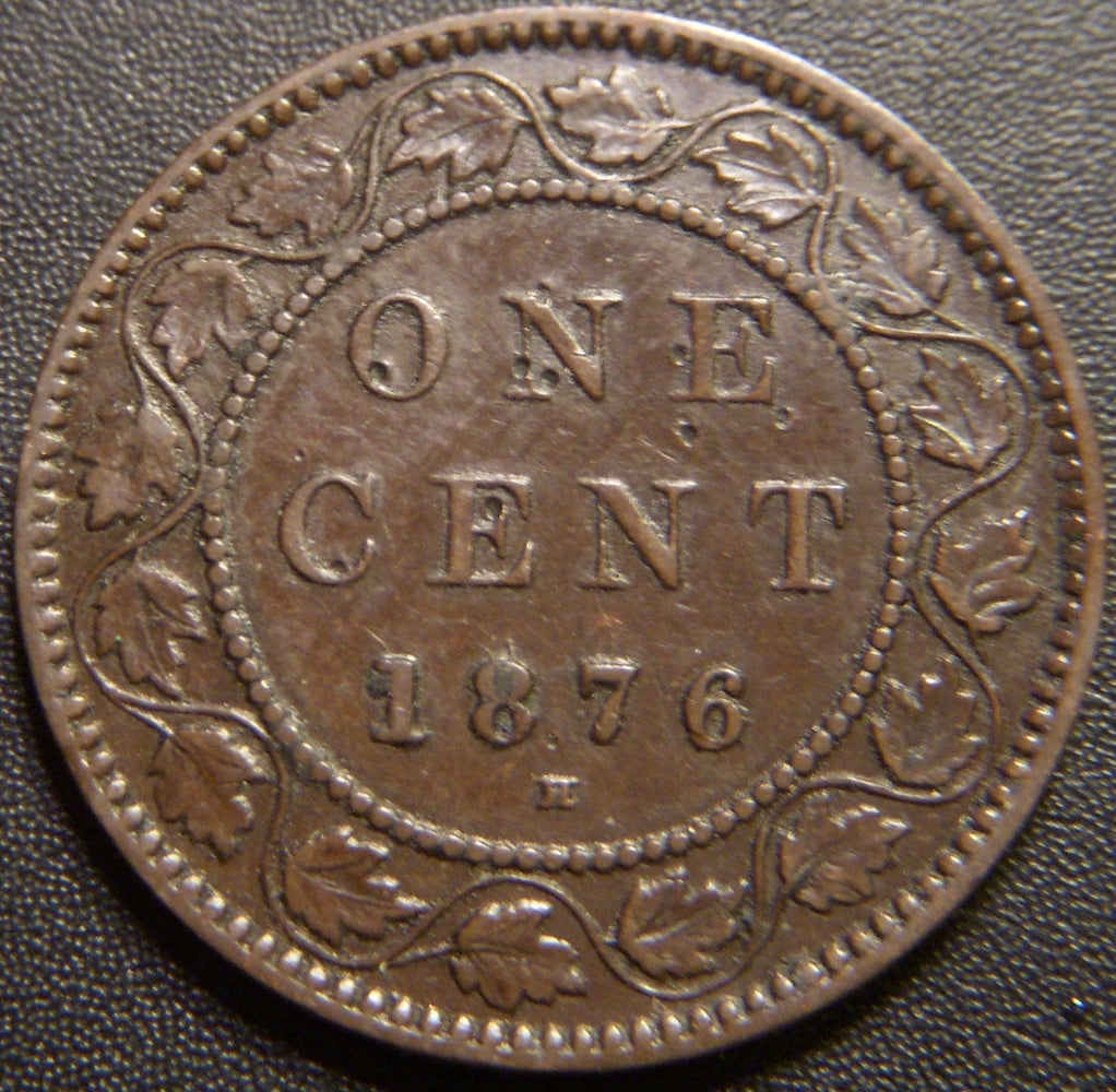 1876H Canadian Large Cent - EF Details