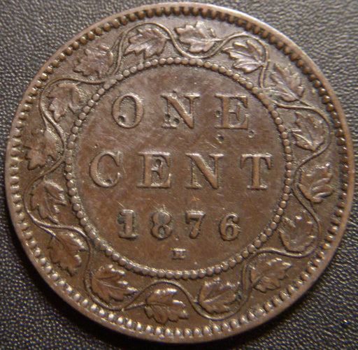 1876H Canadian Large Cent - EF Details