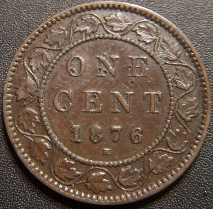1876H Canadian Large Cent - EF Details