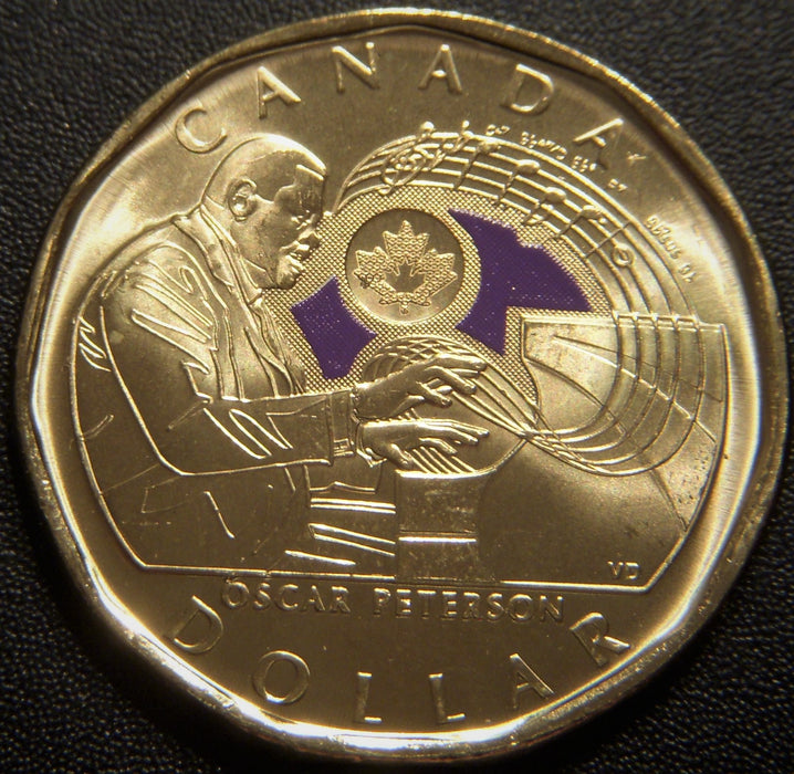 2022 Canadian Oscar Peterson Dollar - Colorized Uncirculated