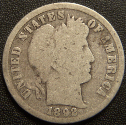1892 Barber Dime - Good