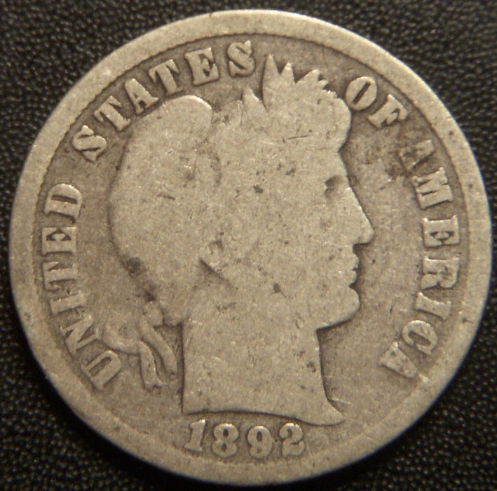 1892 Barber Dime - Good