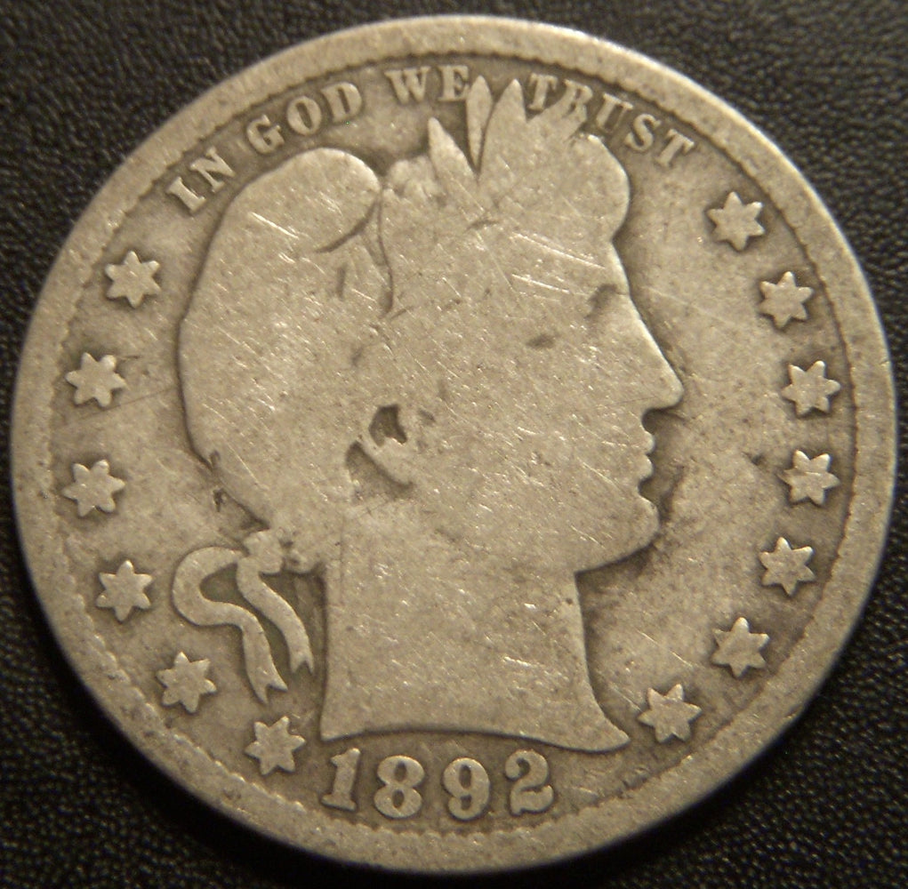 1892-O Barber Quarter - Good