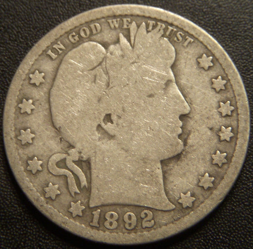 1892-O Barber Quarter - Good