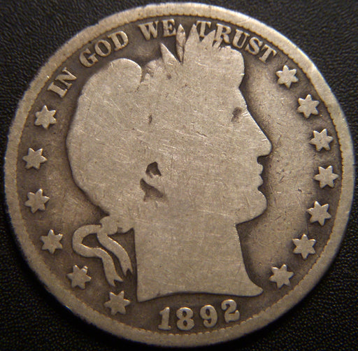 1892 Barber Half Dollar - Good