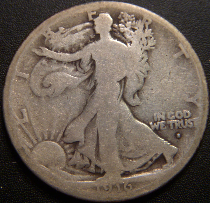 1916-S Walking Half Dollar - Good