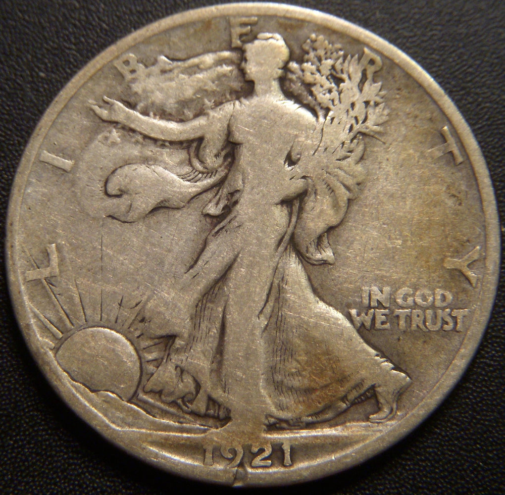 1921-S Walking Half Dollar - Good