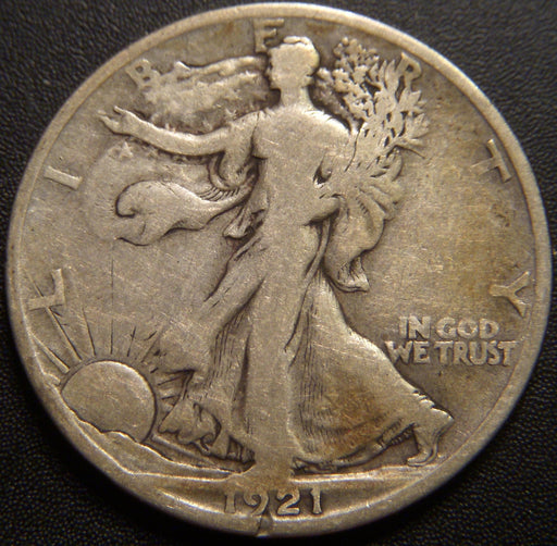 1921-S Walking Half Dollar - Good