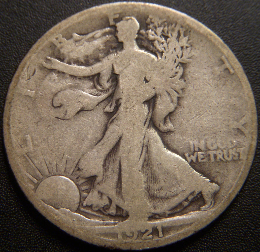 1921-S Walking Half Dollar - Good