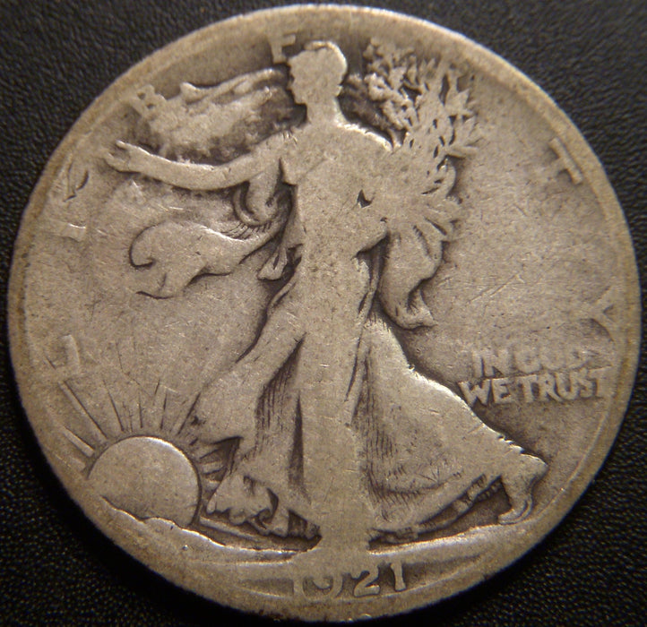 1921-S Walking Half Dollar - Good
