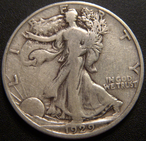 1929-S Walking Half Dollar - Very Good