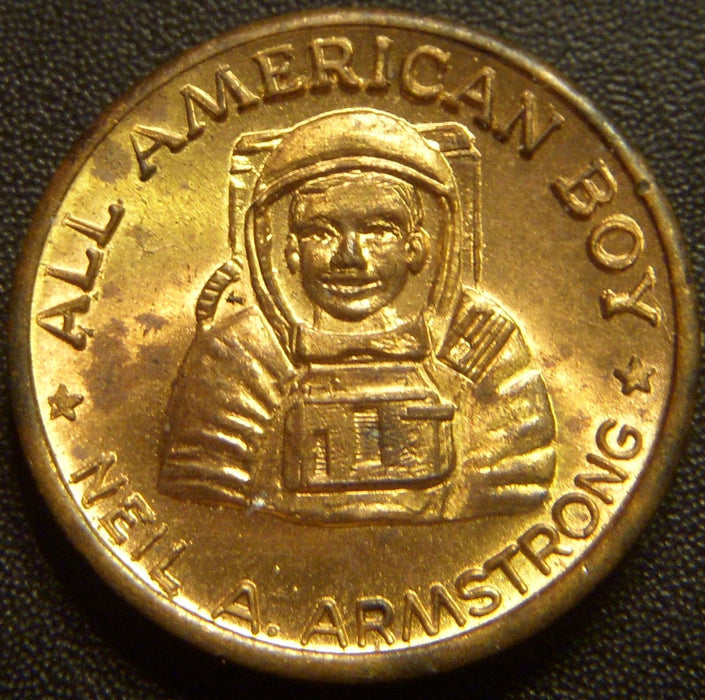 Neil Armstrong First Footsteps Moon Swiss Cheese Nickel