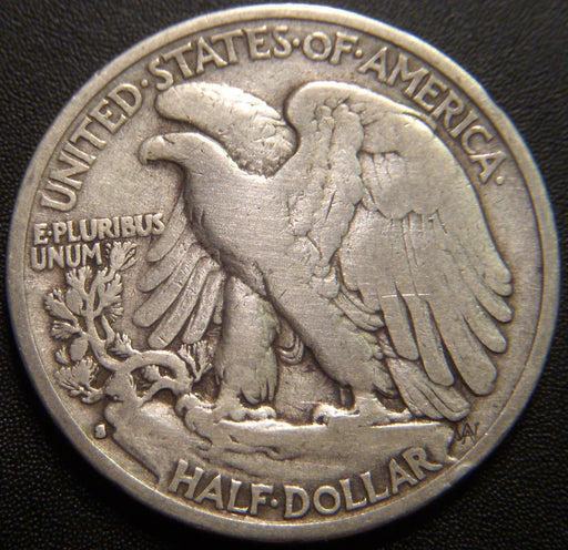1929-S Walking Half Dollar - Very Good