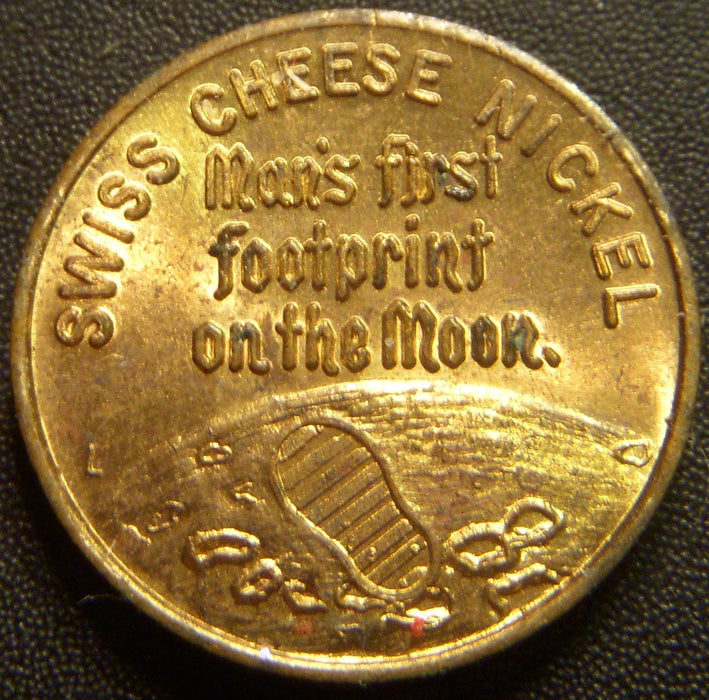 Neil Armstrong First Footsteps Moon Swiss Cheese Nickel