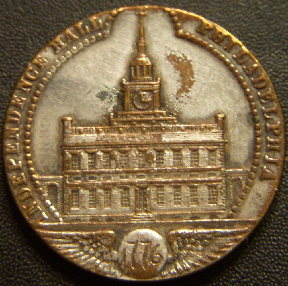 1776 - 1901 Independence Hall 125th Anniversary Silver Medal