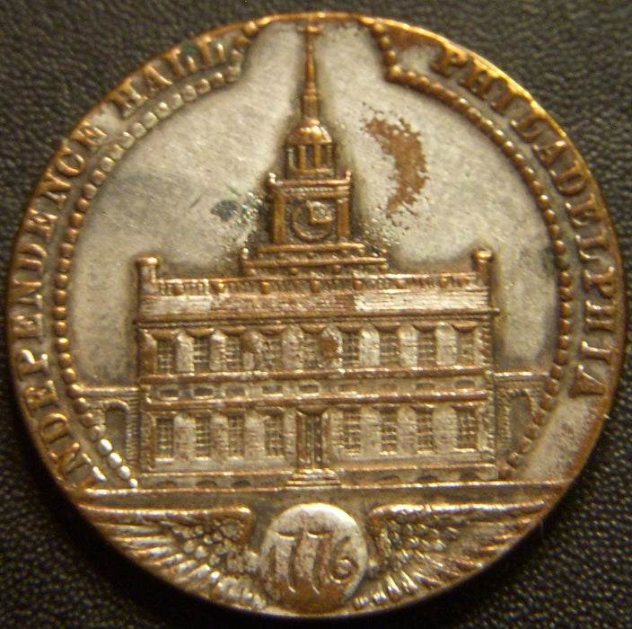 1776 - 1901 Independence Hall 125th Anniversary Silver Medal