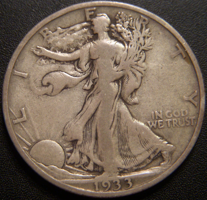 1933-S Walking Half Dollar - Fine