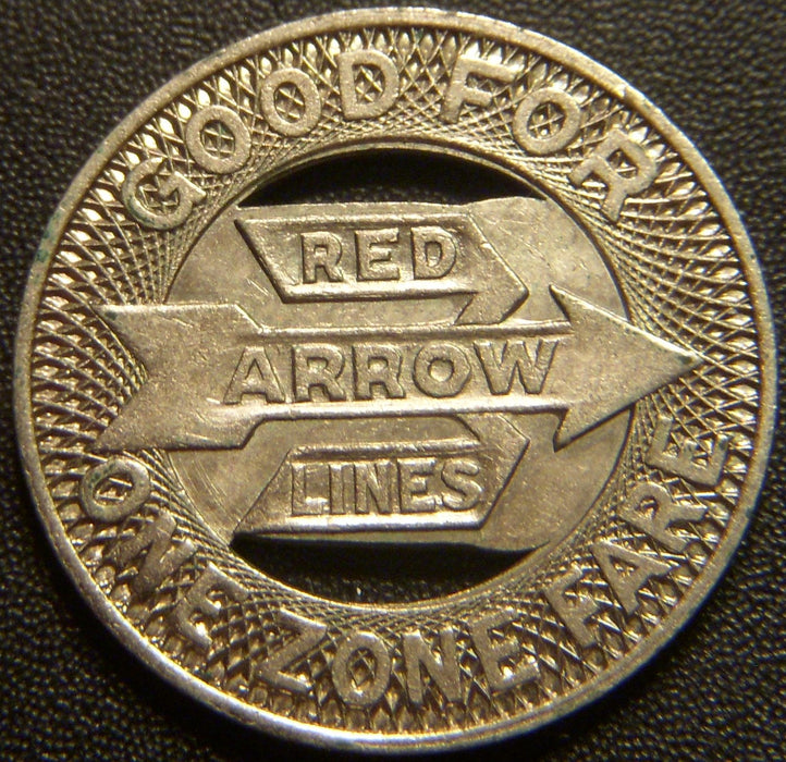 P.S.T. Co Red Arrow Lines Good for Transportation Token