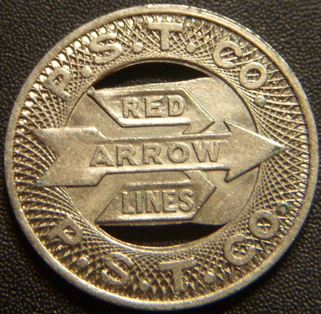 P.S.T. Co Red Arrow Lines Good for Transportation Token
