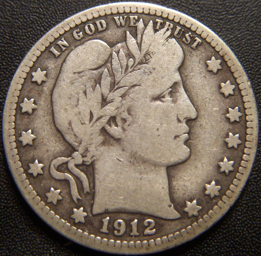 1912-S Barber Quarter - Very Good