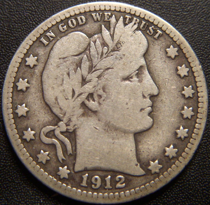 1912-S Barber Quarter - Very Good
