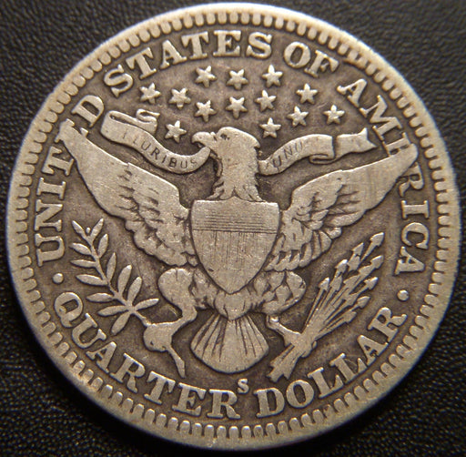 1912-S Barber Quarter - Very Good