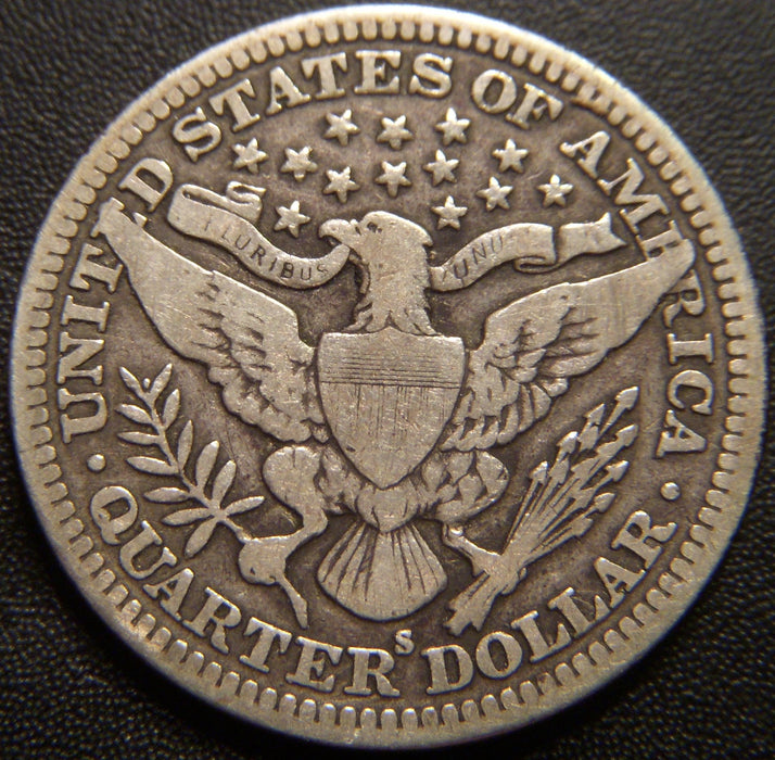 1912-S Barber Quarter - Very Good