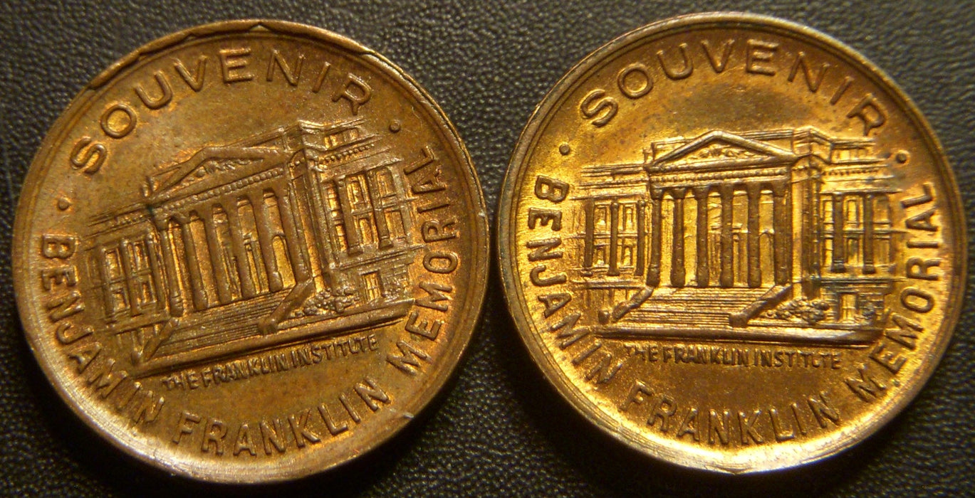 1706 - 1790 B. Franklin Memorial Souvenir Token