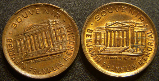 1706 - 1790 B. Franklin Memorial Souvenir Token