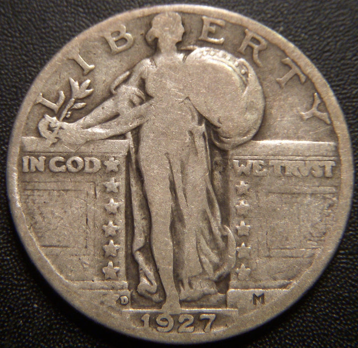 1927-D Standing Quarter - Very Good