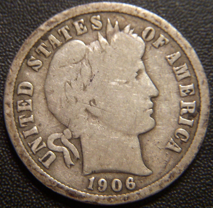1906-D Barber Dime - Good