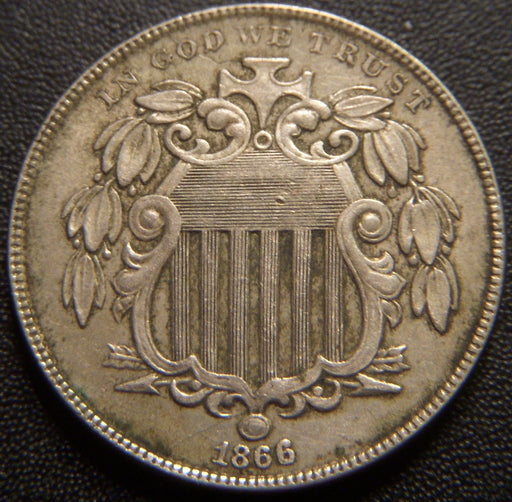 1866 Shield Nickel - Extra Fine