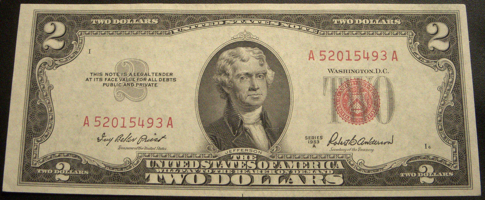 1953A $2 United States Note - FR# 1510