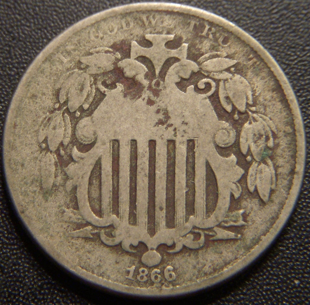 1866 Shield Nickel - Good