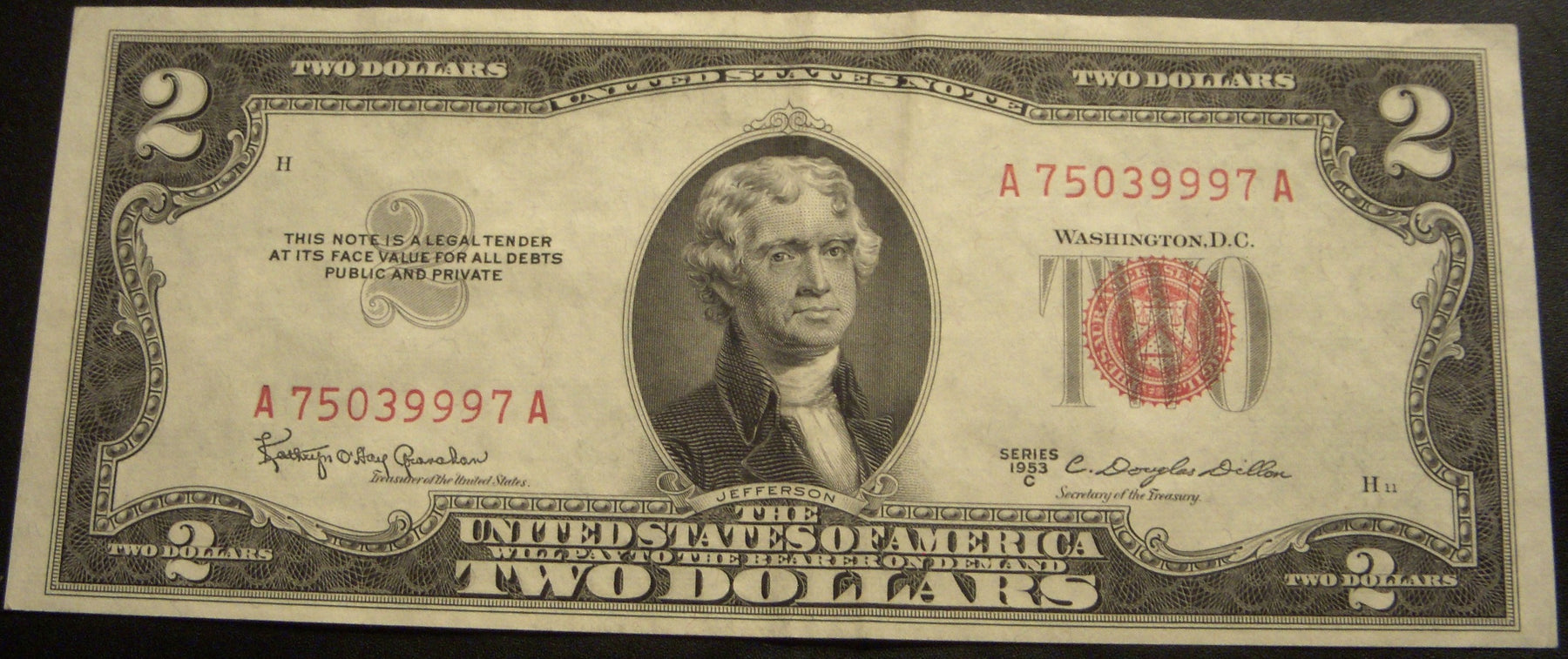 1953C $2 United States Note - FR# 1512